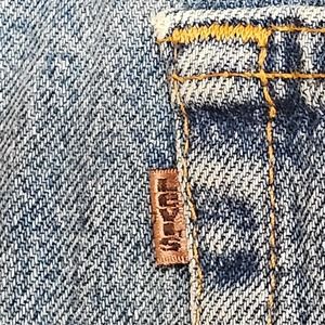 VTG Levi's 545 Loose Fit Jeans Orange‎ Tab Light Wash Denim W44 L32 Made in USA
